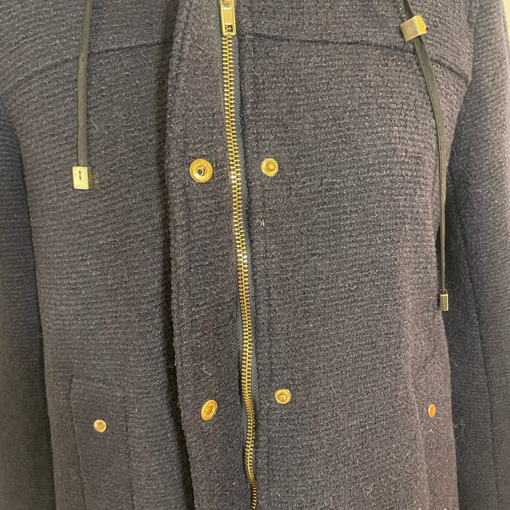 Zara Basic Navy Textured‎ Jacket - image 7